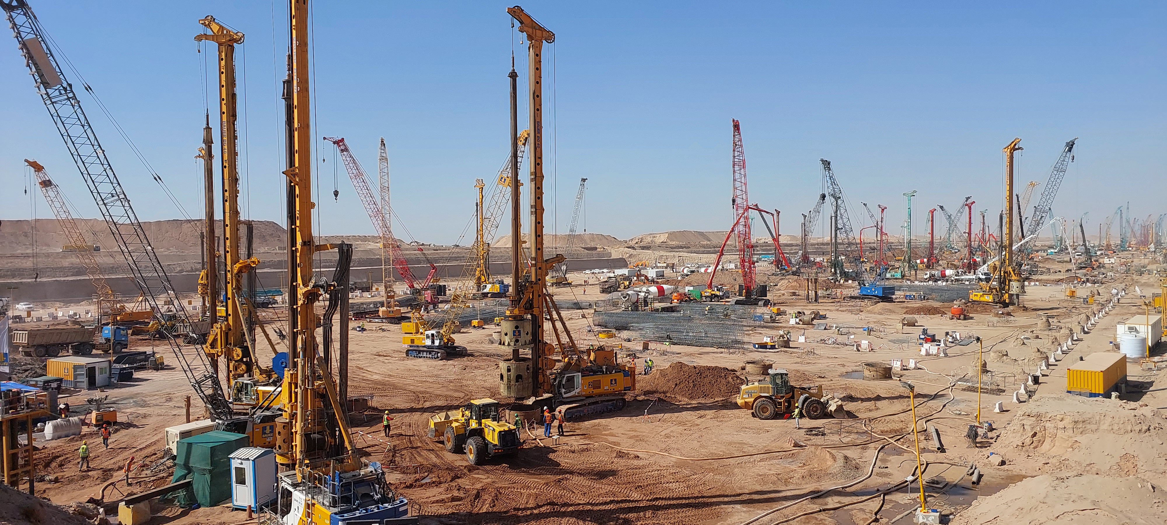Foundation Piles for the project The Line