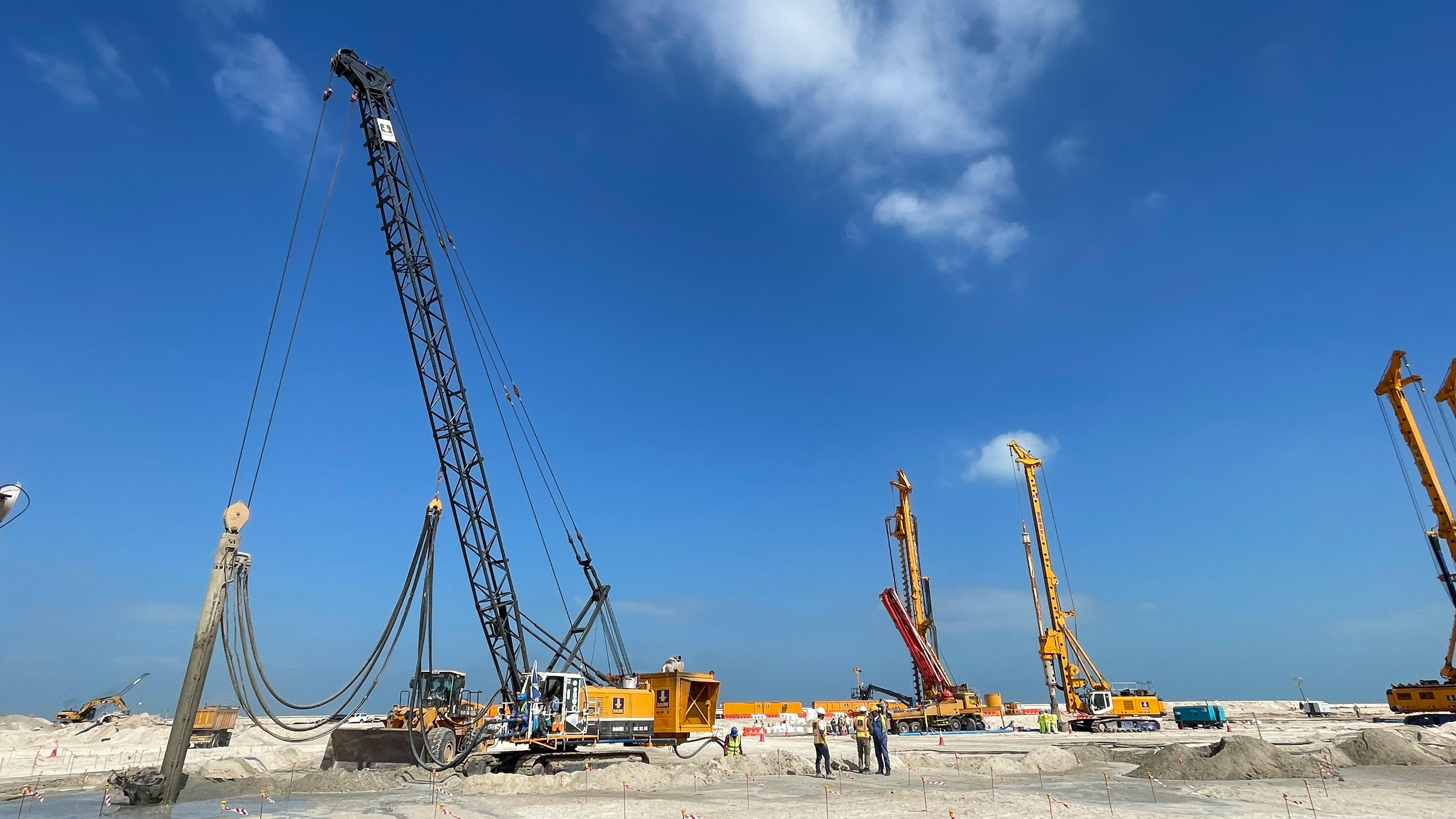 Foundation piles for Wynn Marjan porject